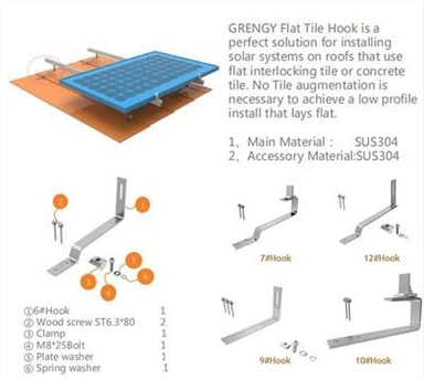 Solarni krovni nosač ravnih pločica Kuke
