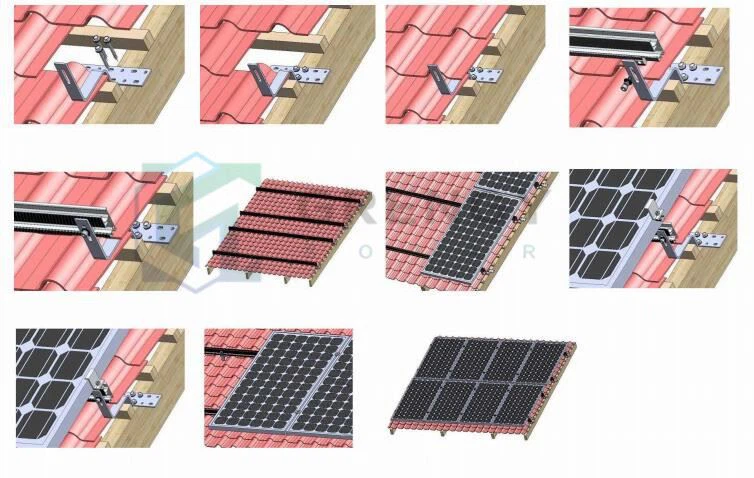 solar roof mounts kit with tile hook brackets solar roof mounts kit with tile hook brackets