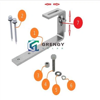 Podesiva solarna kuka za krov od škriljevca