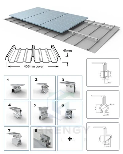Solarni nosač za valoviti metalni krov