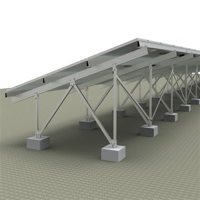 Betonski temelj Aluminijski nosač na tlo