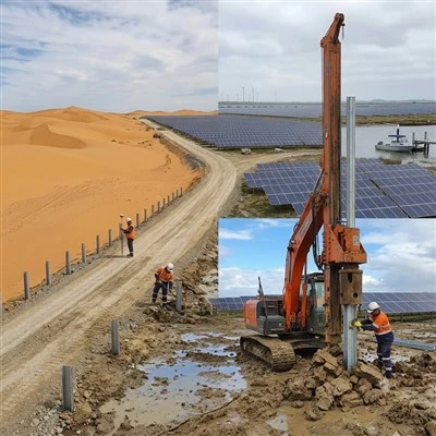 Piling solarnih panela Temeljni pilot