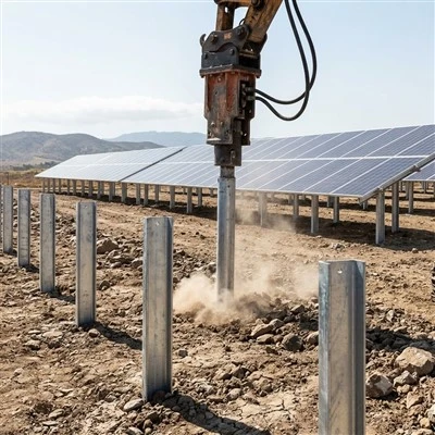 Korisni solarni čelični zabijajući piloti