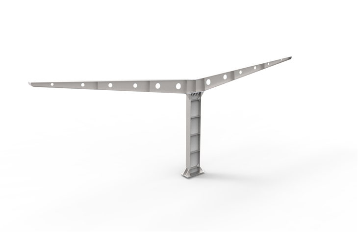 T Type Steel Carport Mounts For Solar Panel