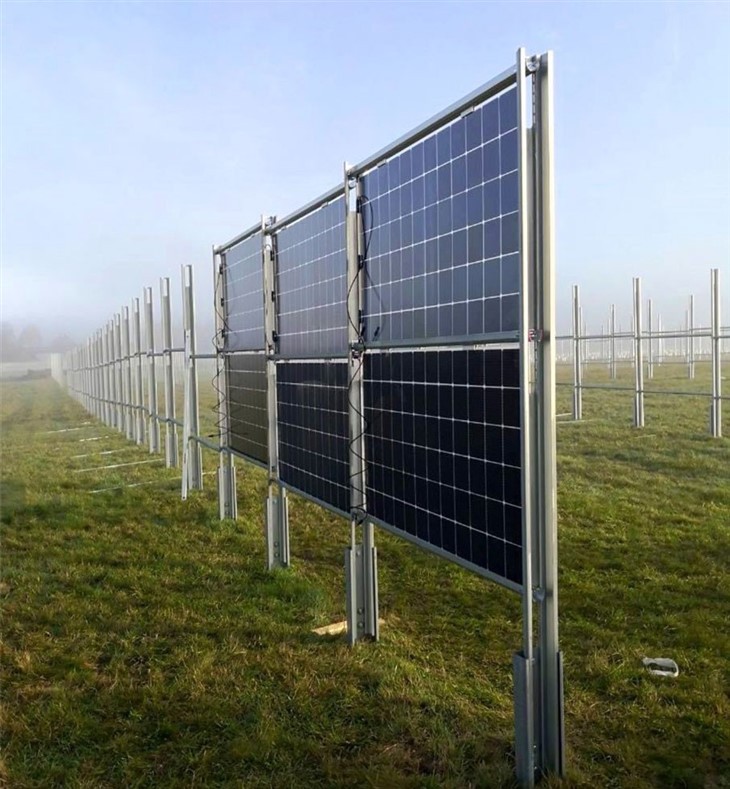 Vertical Bifacial Solar Panels Mounting